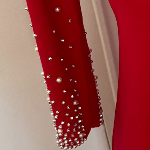 Christmas Dress with Pearls Long Sleaves - Picture 3 of 4